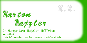 marton majzler business card